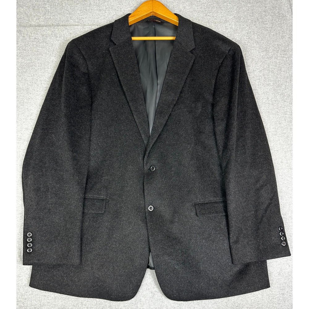 Cashmere Lambswool Blazer Coat 52L Charcoal Lana Lux Collezioni Pronto Moda